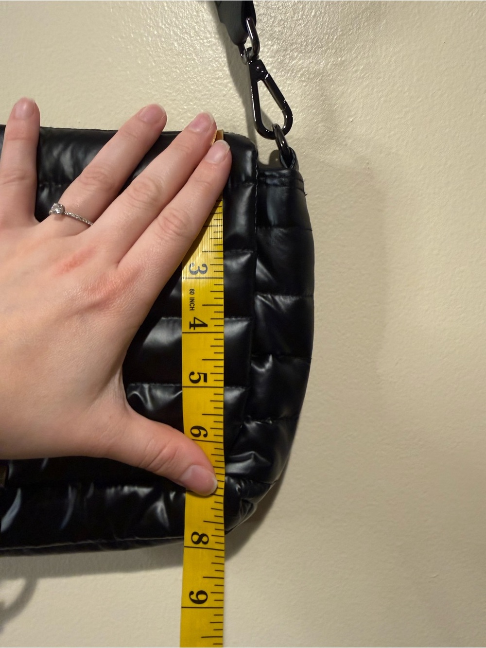 THINK ROYLN Black Quilted Crossbody with Striped Strap - Picture 11 of 16
